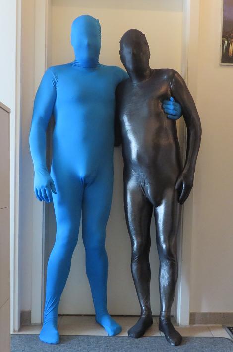 Lycraman Featuring Blue Zentai Suit